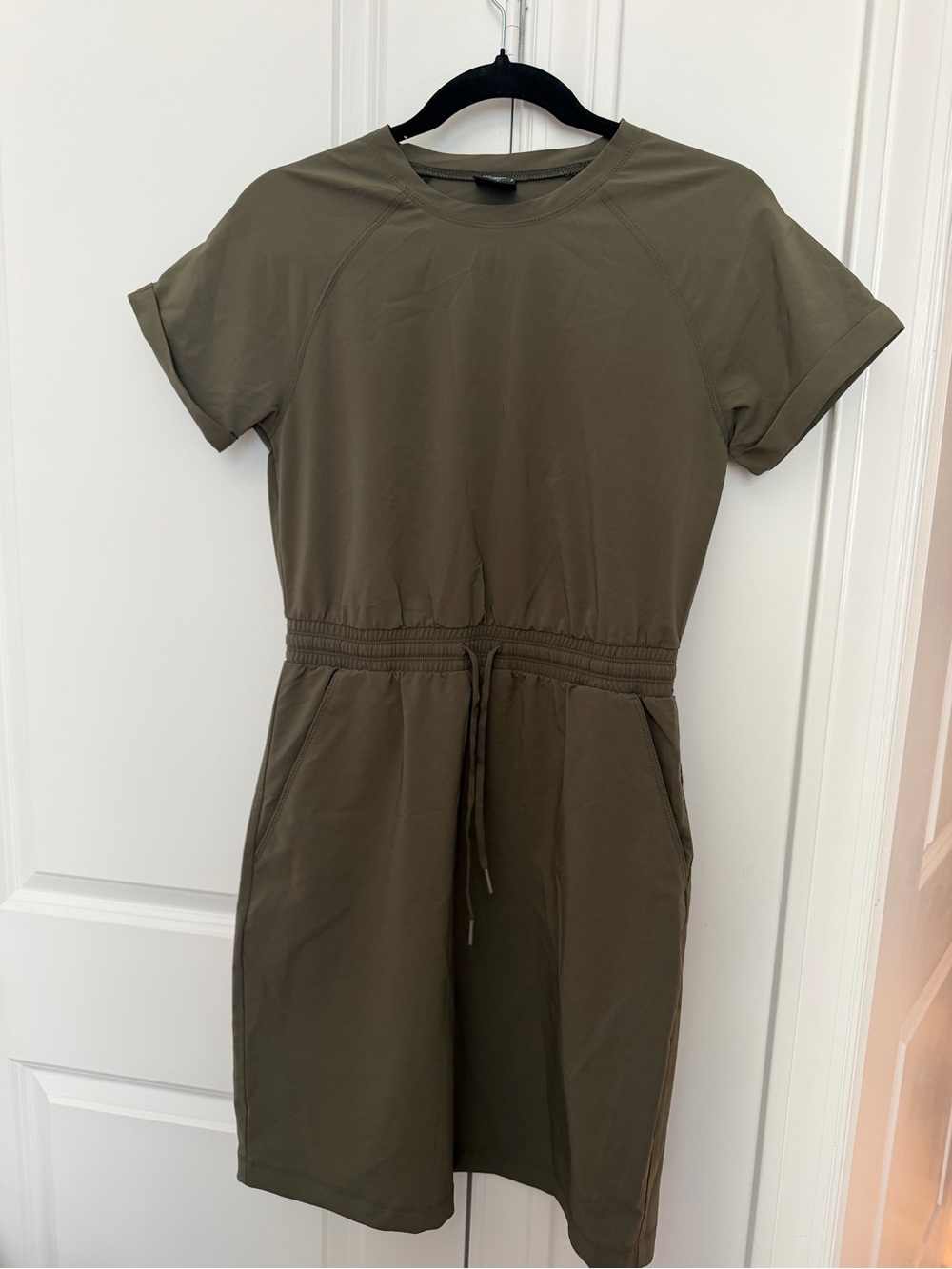 The North Face Olive Green Short-Sleeve Drawstring Dress